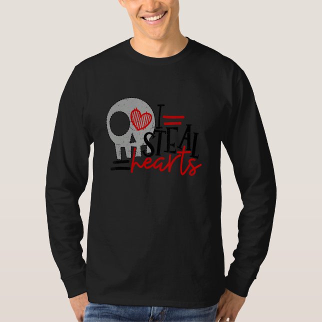 Valentines Day I Steal Hearts Boys Kids Girls Wome T-Shirt (Front)