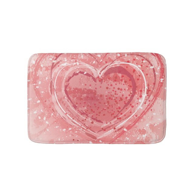 Valentine's Day Illustration Bathroom Mat (Front)