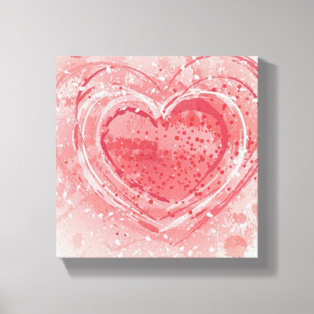 Valentine's Day Illustration Canvas Print (Front)