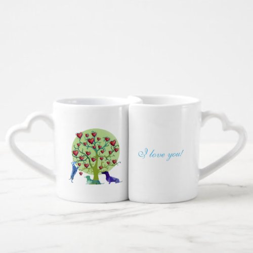 Valentines day illustration Coffee Mug Set