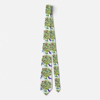 Valentine's day illustration, Dachshunds  Tie