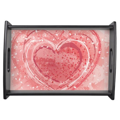 Valentines Day Illustration Serving Tray