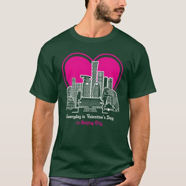 Valentines Day in Beijing City family T-Shirt (Front)