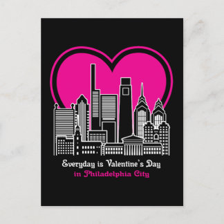 Valentine's Day in Philadelphia City Postcard