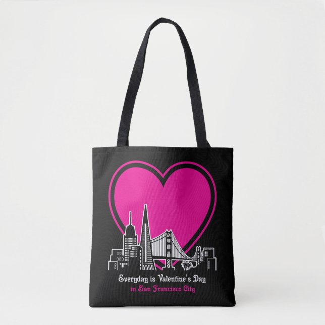 Valentine's Day in San Francisco City Tote Bag (Front)