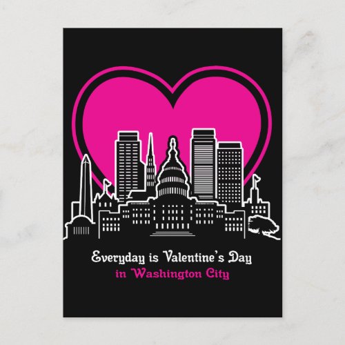 Valentines Day in Washington City Postcard