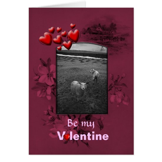 Valentines Day Inquisitive Sheep Card