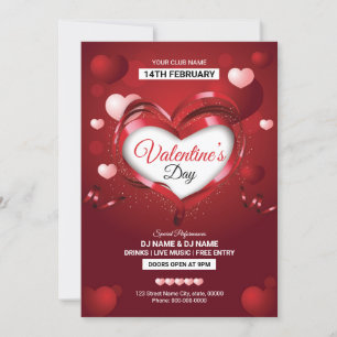 Valentine's Day Invitation Flyer