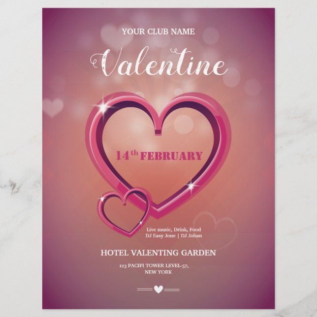 Valentine's Day Invitation Flyer (Front)