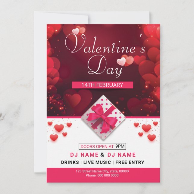 Valentine's Day Invitation Flyer (Front)