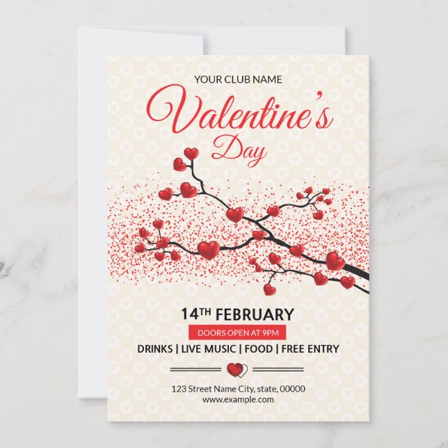 Valentine's Day Invitation Flyer (Front)
