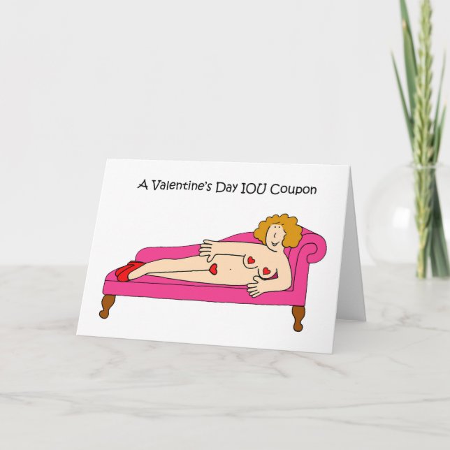 Valentine's Day IOU Coupon Holiday Card (Front)