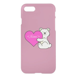 Valentine's Day Kermode Bear with Pink Heart iPhone SE/8/7 Case