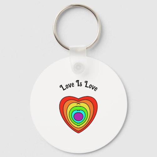 Valentines  Day Key Ring Love Is Love