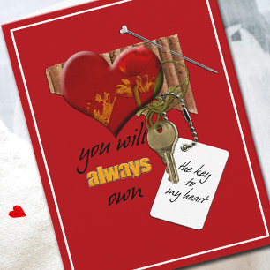 Valentine's Day Key to My Heart Card