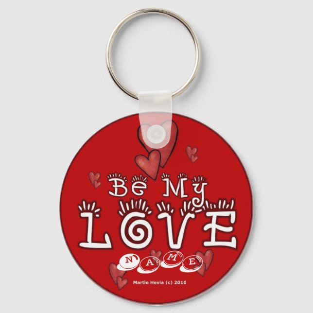 Valentine's Day Keychain (1a) - Personalize (Front)