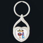 Valentine's Day Keychain Gift Romantic Couple Kiss<br><div class="desc">Cute Romantic Couple - Love - Valentine's Day Kiss Boy and Girl - Fun Painting - Choose / Add Your Unique Text / Name / Color - Make Your Special Gift - Resize and move or remove / add elements - image / text with customization tool. Painting and Design by...</div>