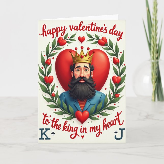Valentines Day King Of Hearts Card (Front)