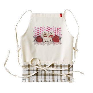 Valentine's Day - Kirby & Shelby - Poodles Zazzle HEART Apron