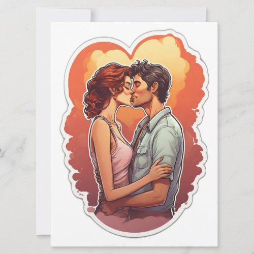  Valentines Day Kiss Card Sealed with Affection