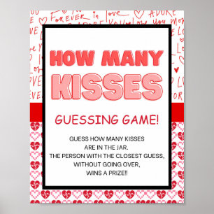 Valentine's Day Kisses Guessing Game Sign