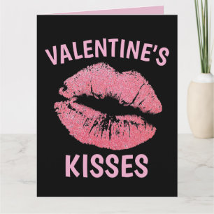 VALENTINE'S DAY KISSES ROMANTIC BIG GREETING CARD