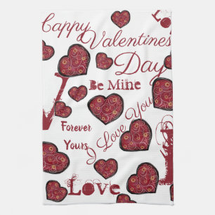 VALENTINES DAY KITCHEN TOWEL