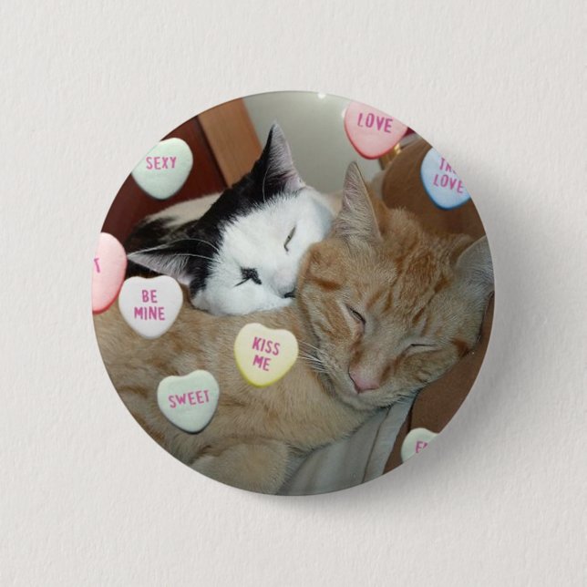 Valentine's Day Kittens Button (Front)