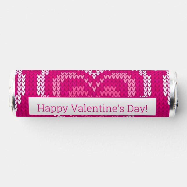 Valentine's Day Knitted Pattern 2 Breath Savers® Mints (Front)