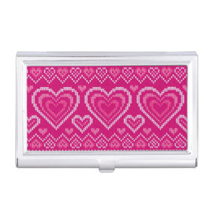 Valentine's Day Knitted Pattern 2 Business Card Holder