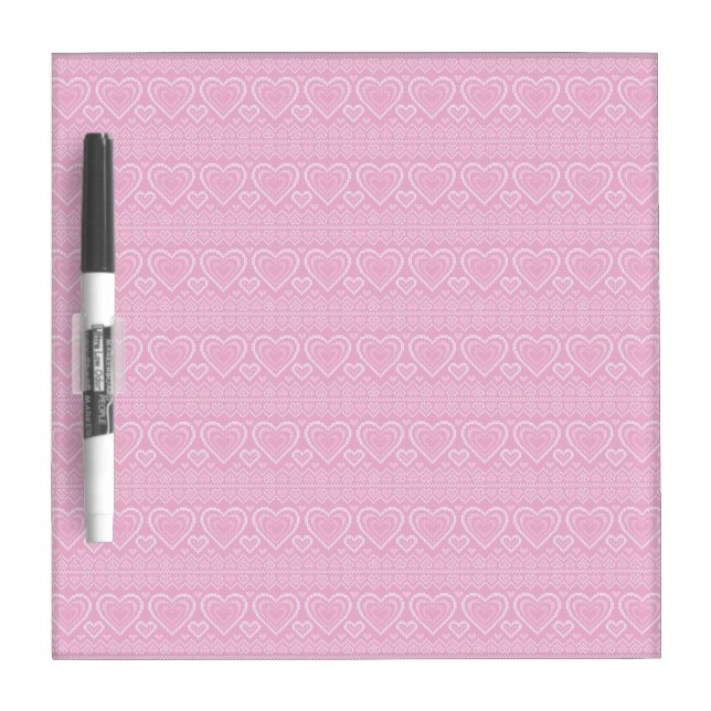 Valentine's Day Knitted Pattern 2 Dry-Erase Board (Front)