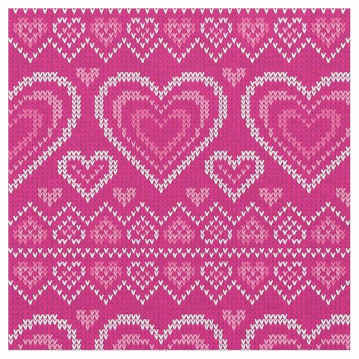 Valentine's Day Knitted Pattern 2 Fabric