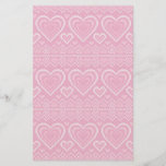Valentine&#39;s Day Knitted Pattern 2 Stationery