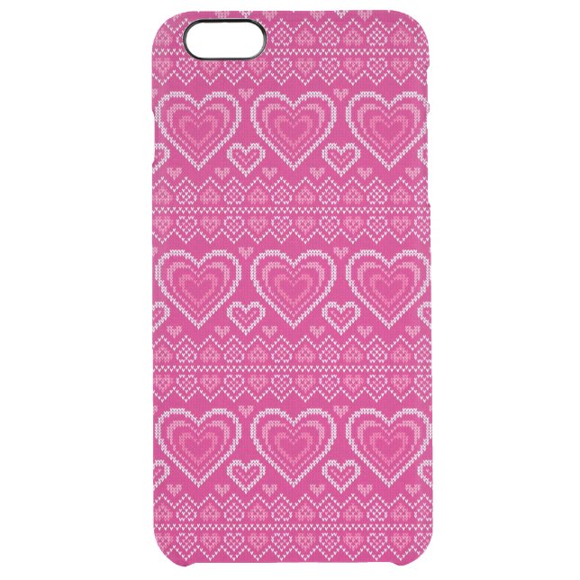 Valentine's Day Knitted Pattern 2 Uncommon iPhone Case (Back)
