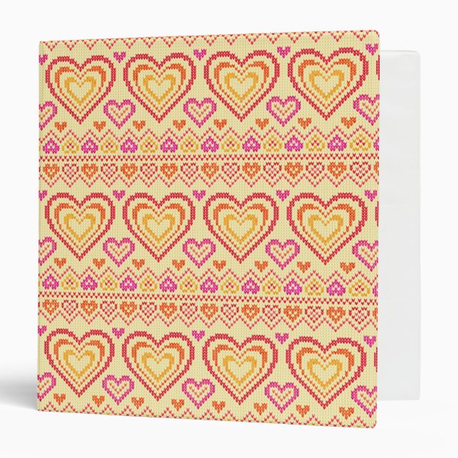 Valentine's Day Knitted Pattern Binder (Front/Inside)