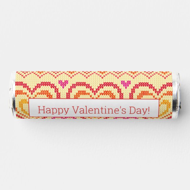 Valentine's Day Knitted Pattern Breath Savers® Mints (Front)