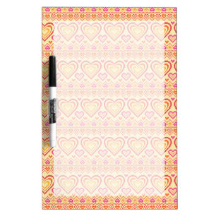 Valentine's Day Knitted Pattern Dry Erase Board