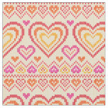 Valentine&#39;s Day Knitted Pattern Fabric