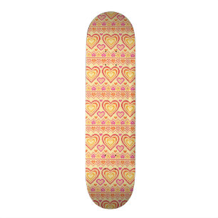 Valentine's Day Knitted Pattern Skateboard Deck