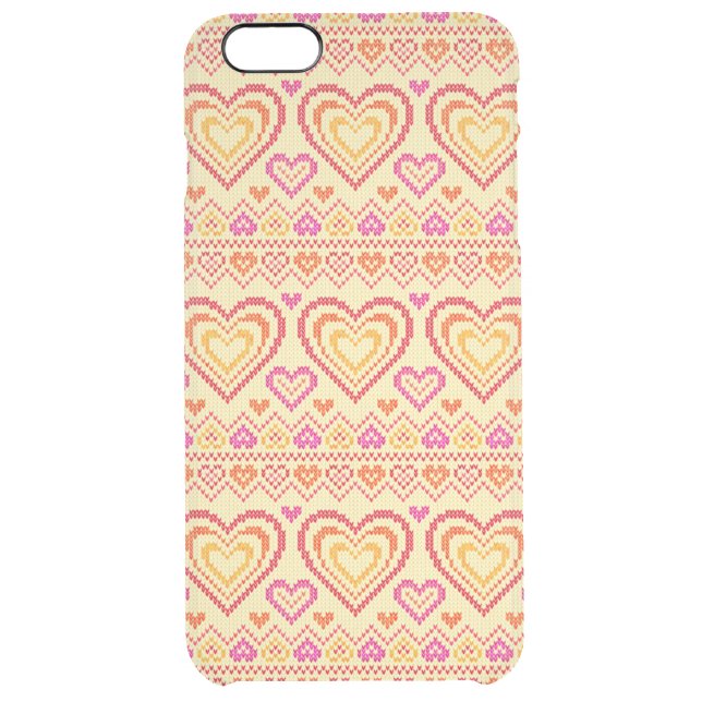 Valentine's Day Knitted Pattern Uncommon iPhone Case (Back)