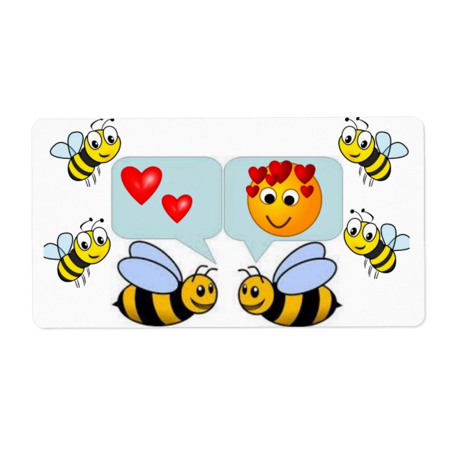 Valentine's Day Labels Bumblebee (Front)