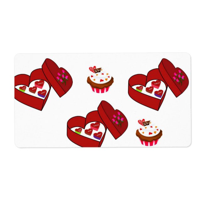 Valentine's Day Labels Chocolate (Front)