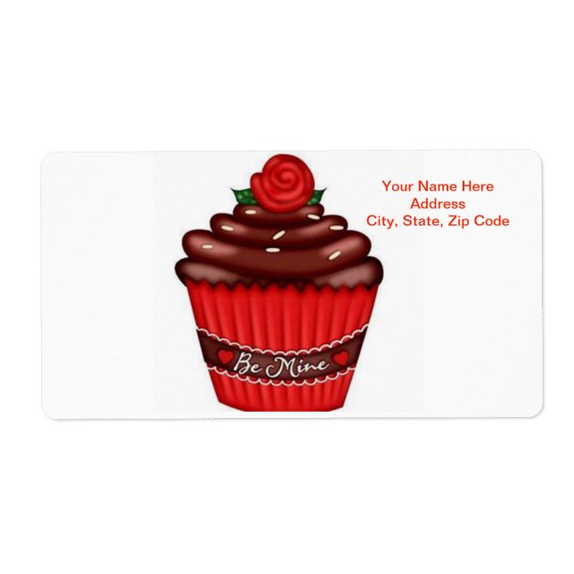 Valentine's Day Labels Cupcake (Front)