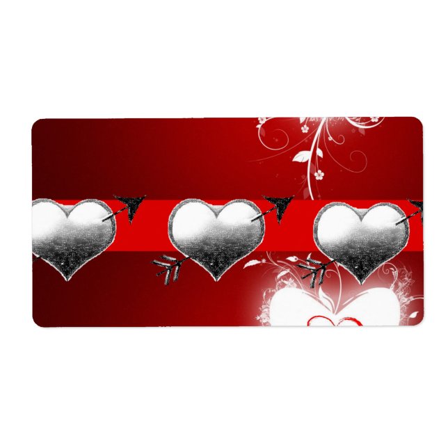 Valentine's Day Labels Heart (Front)