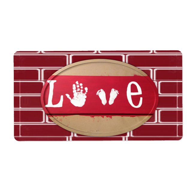 Valentine's Day Labels Love (Front)