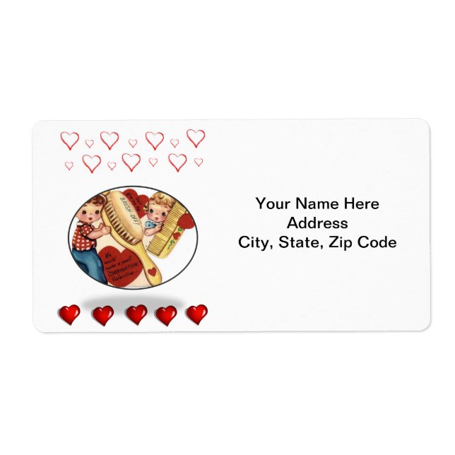 Valentine's Day Labels Vintage (Front)