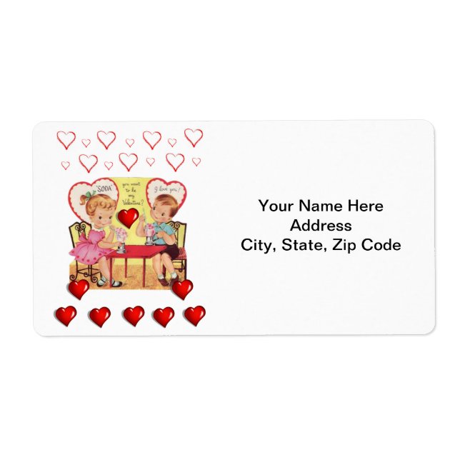 Valentine's Day Labels Vintage (Front)