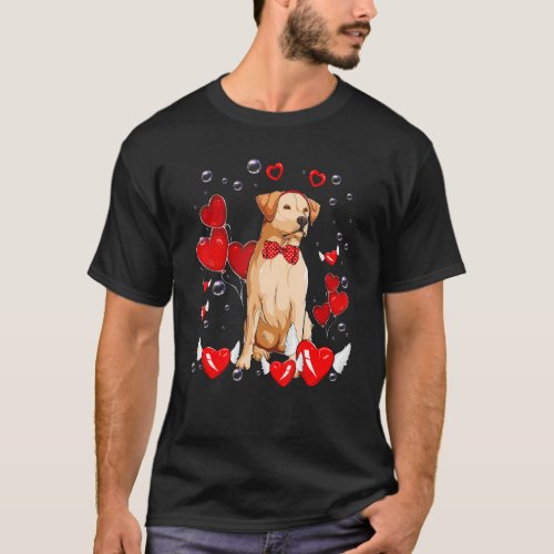 Valentines Day Labrador retriever dog Heart Dog T_Shirt