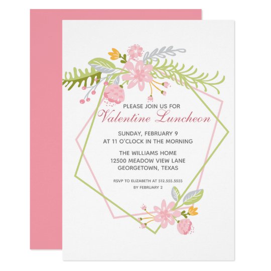 Valentines Day Ladies Luncheon Chic Galentines Invitation 