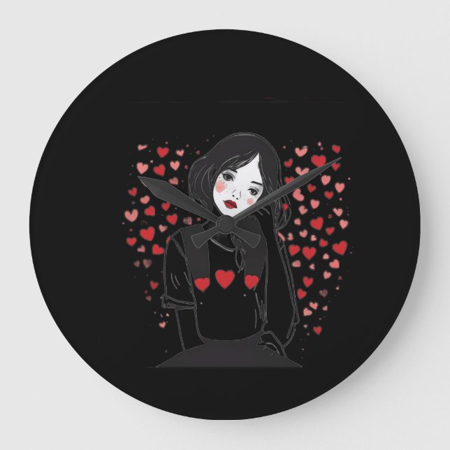 valentines day large clock (Front)